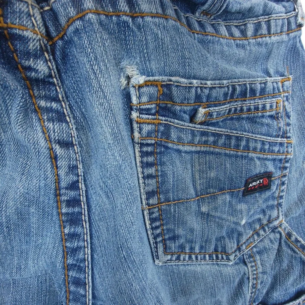 Ariat FR Jeans Mens 33x30 (33x28) Blue M4 Low Rise Boot WorkWear Denim CAT2 HRC2